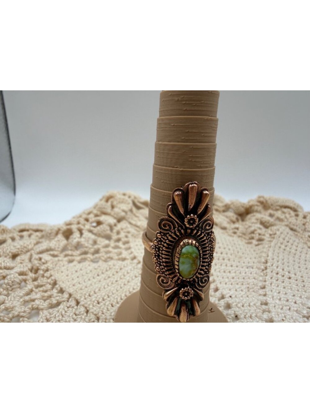 Nwt Artisan handcrafted Palomino Copper Statement Ring Sz 10 Rustic Boho Chic 8g